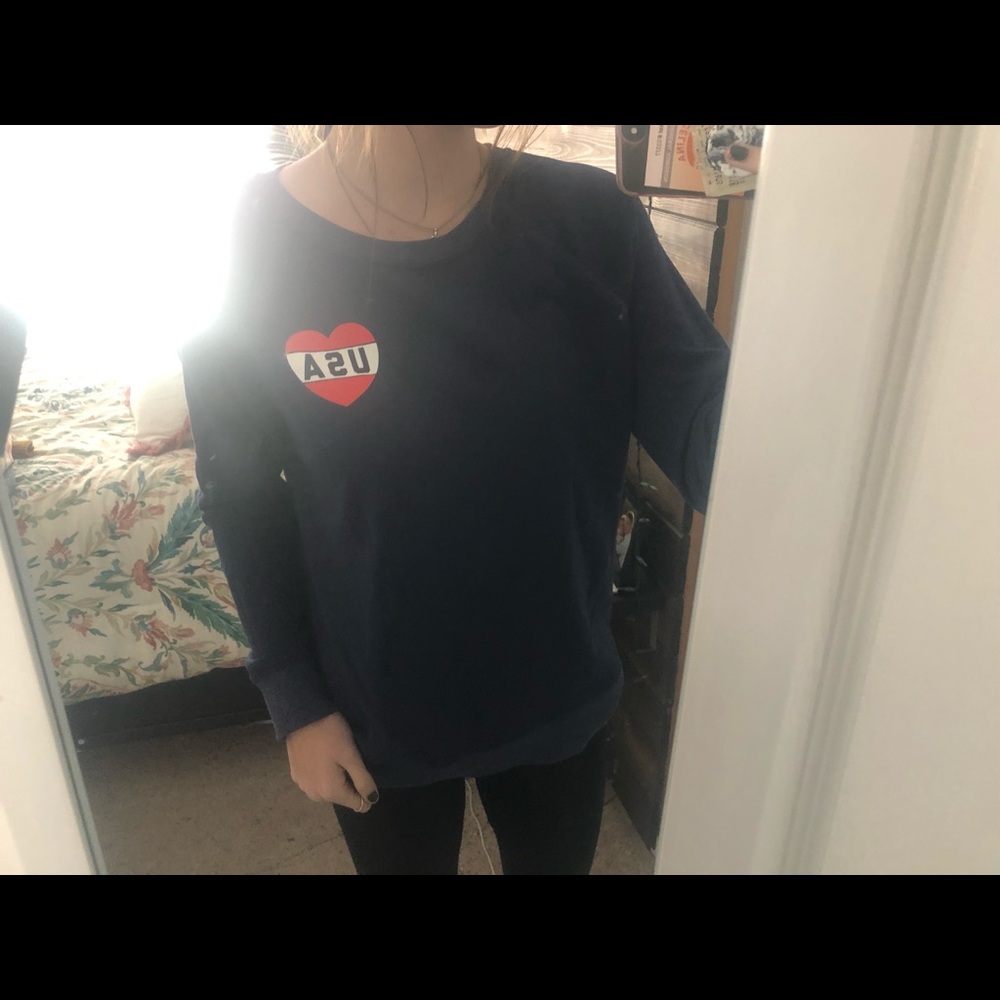 Soft navy blue sweatshirt